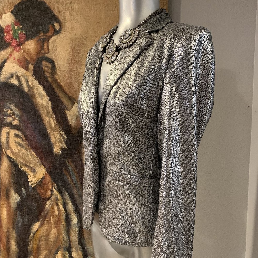 NWOT MICHAEL Michael Kors Sequin Blazer Jacket.  4